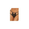 Culotte noire fantaisie ouverte à l'entrejambe 